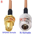 RG316 Cable N Male Female To SMA Male Female Extension Conncetor N Type L16 To RPSMA Crimp for RG-316 Low Loss Coax Copper Brass
