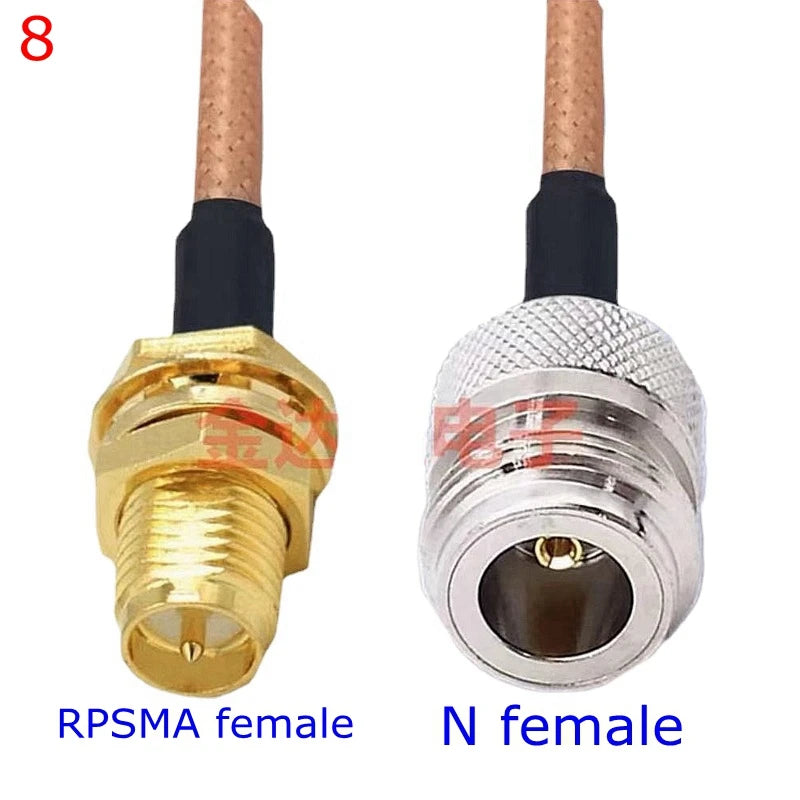 RG316 Cable N Male Female To SMA Male Female Extension Conncetor N Type L16 To RPSMA Crimp for RG-316 Low Loss Coax Copper Brass