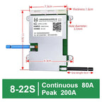 ANT BMS 8-22S 24-72V Smart BMS with BT UART App Control  for Lifepo4/Li-ion/LTO Free Software  40A 80A 110A 130A 170A 220A 340A