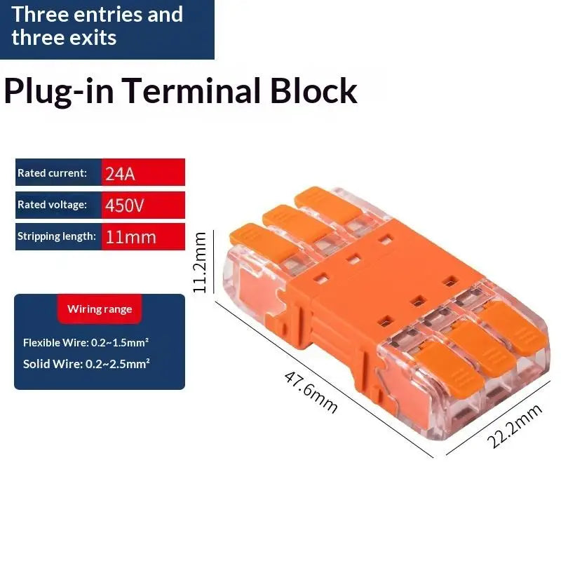 Quick Lever Splicing Wire Connectors 2/3/4 Pins CMK642 Compact Plugable Male Female Terminals Universal Blocks