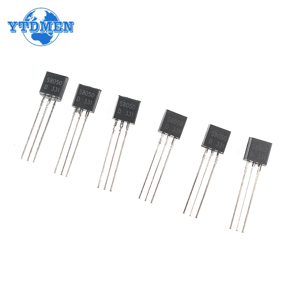 100PCS 2N2222 Transistor TO-92 2N2907 2N3904 2N3906 A1015 BC327 BC337 C1815 S8050 S8550 PNP NPN Transistors Kit