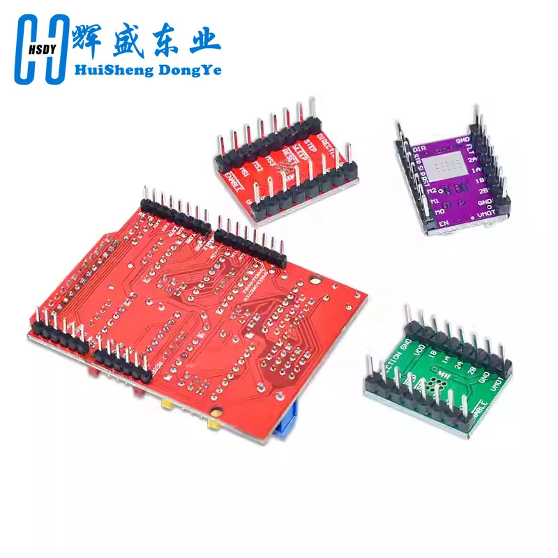 CNC Shield V3 Engraving Machine / 3D Printer / + 4pcs A4988 / 4pcs DRV8825 Stepper Motor Driver For Arduino
