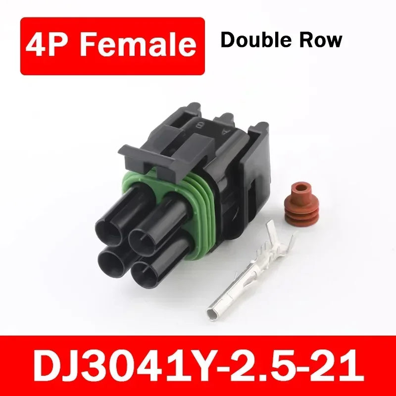 5/20Sets 2.5mm 1/2/3/4/6Pin Waterproof Electrical Connector Male Female Plug Delphi Injector Socket 12010975 For GM Motorcycle