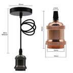 Vintage Edison Pendant CFL LED Filament E27 E26 Edison Screw Light Socket Light Industrial Retro Bulb Lamp Base Aluminum Holder