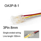 COB Led Strip Connector Light Strip Wire Connectors 2 3 4 Pin L-shaped For 5 8 10mm Width PCB Single Color RGB CCT Strip