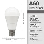 10Pack B22 LED bulb Lamp 220V 110V No flicker 8W 9W 12W 18W 24W Hight birght Warm lighting for home derection