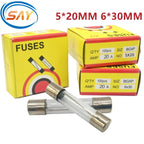 Glass Fuse  5*20MM 6*30MM  100PCS/LOT 250V 0.1A 0.2A 0.3A 0.5A 1.25A 1.5A 3.15A 6.3A 1A 2A 3A 4A 5*20 5X20  Fast Blow