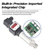 CG LED Display Pressure Transmitter 4-20mA/0-10V Output G1/2  High Precision Pressure Sensor for Water Oil Gas and liquid