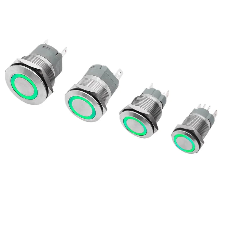High current metal button 16/22mm high-power waterproof self resetting self-locking steel switch 20A 15A 10A push button