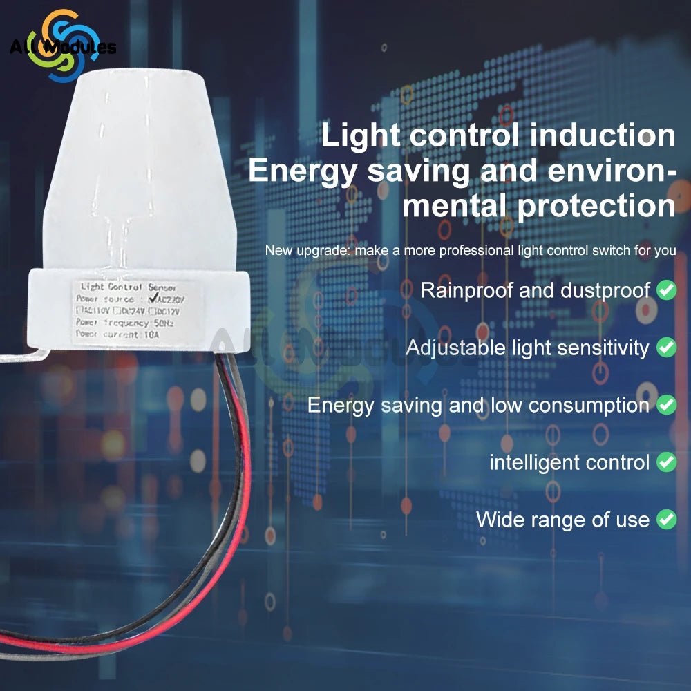 AC110-220 Adjustable Street Light Photoswitch Photocell Sensor Switch Automatic On Off Photo Control Sensor Switch
