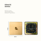 Avoir Gold Rocker Toggle Switch Brass Lever Switch Home Accessories Cat6 Type C EU Sockets And Switches 220V Push Button 86 Type