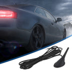 UXCELL AM/FM Radio Signal Antenna Mount 6.5cm Car Radio Aerial with 15-300cm Cable Black Rubber ABS Metal Automotive Electronics