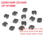 10PCS/lot SMD Power Inductors CDRH104R CD104R 10*10*4MM 2.2UH 3.3UH 4.7UH 6.8UH 10UH 22UH 33UH 47UH 68UH 100UH 220/330/470/680UH