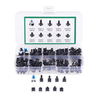 180 Pcs Tactile Push Button Switch Kit  - 6mm/7mm SMD & THT Momentary Tact Switch Assortment, Electronic Components DIY Repair