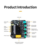 KEBIDU 2.1 Channel Digital Audio Amplifier 200W Bluetooth Audio Amplifier Board Module 12/24V Subwoofer Stereo HiFi Amp Speaker