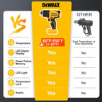 DEWALT DCE530 20V  Temperatures Adjustable Hot Air Gun Cordless Heat Gun 550°C High Power Welding Thermal Blower Naked Tool