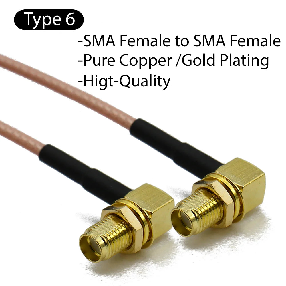 RG316 SMA to SMA Male Female Right Angle RF Coaxial Extension Cable Pigtail for WiFi 3G 4G GSM Antenna