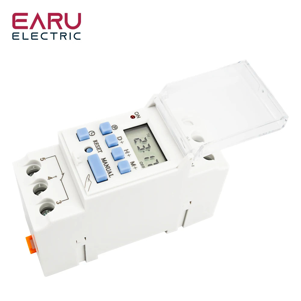 AC 220V 230V 110V DC 12V 24V 48V 15A 30A THC15A Din Rail Weekly 7 Days Programmable Digital Time Switch Relay Timer Controller