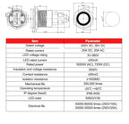 FILN 22mm 20A Stainless Steel Push Button Switch Waterproof IP66 High Current 12V/24V/110V/220V Auto Marine Industrial Control