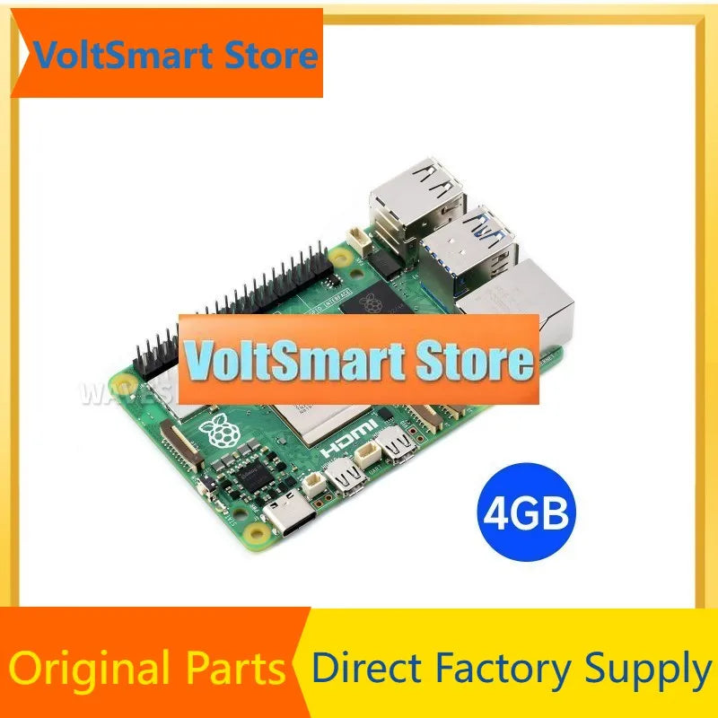 VoltSRaspberry Pi 5 With Options For 2GB/4GB/8GB RAM And BCM2712 Processor 2.4GHz Quad-Core 64-bit Arm Cortex-A76 CPU