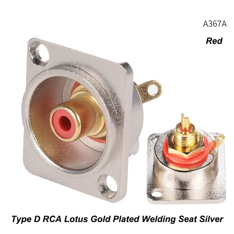 D Type RCA Female Jack YS367A Mounting Module Solder Socket AV Audio Video Connector for DVD Panel