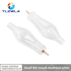 10PCS 5A Mini Copper Test Crocodile Clamp 28mm Flat-mouthed Dental Crocodile Clamp