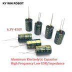 Direct Plug Radial Electrolytic Capacitor 6.3V-450V 10UF-4700UF 105℃ High Frequency Low ESR Aluminum Capacitor Fast Shipping Off