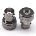 1pcs Radio Frequency Adapter BNC (Q9) Female to SMA Male Adapter BNC/SMA-KJ Disc Nickel Plated