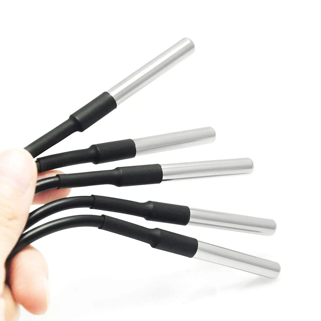 1-10PCS Waterproof DS18B20 thread temperature probe temperature sensor Stainless steel package 1m 2m 3m 5m 18B20 wire arduino
