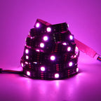 5v 5050 RGB LED Strip Light Flexible Tape Lamp Waterproof 50cm 1m 2m 3m 4m 5m With 4pin Plug White/ Black PCB Home Decoration