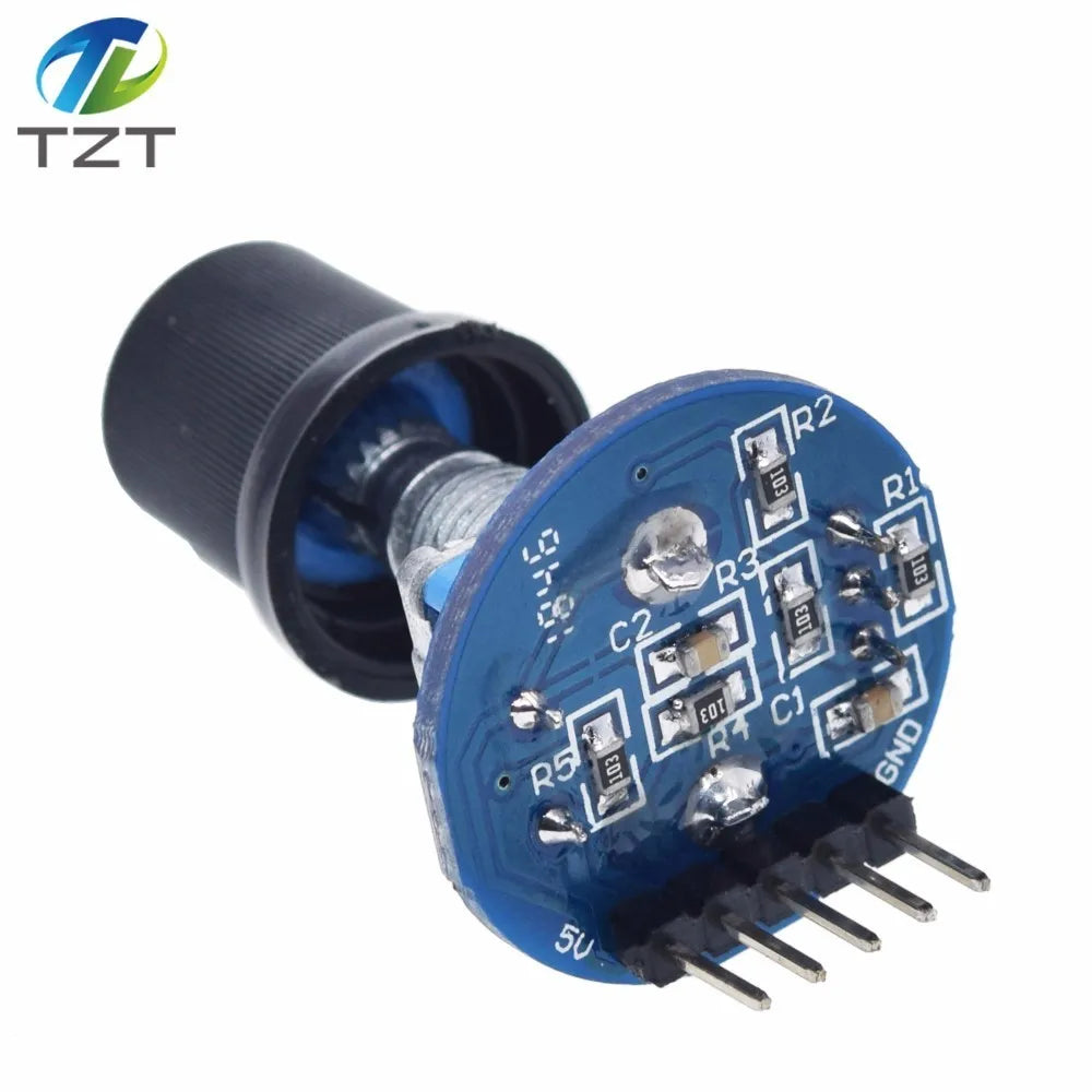 TZT 1/3PCS Rotary Encoder Module for Arduino Brick Sensor Development Round Audio Rotating Potentiometer Knob Cap EC11