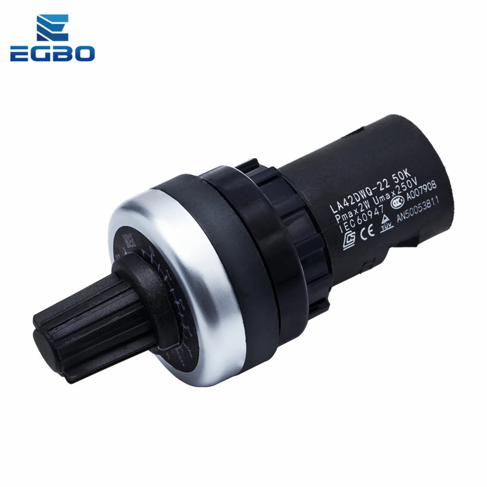 LA42DWQ-22 1K 2K 5K 10K 20K 50K 100K 200K 22mm Diameter Pots Rotary Potentiometer Converter Governor Inverter Resistance Switch