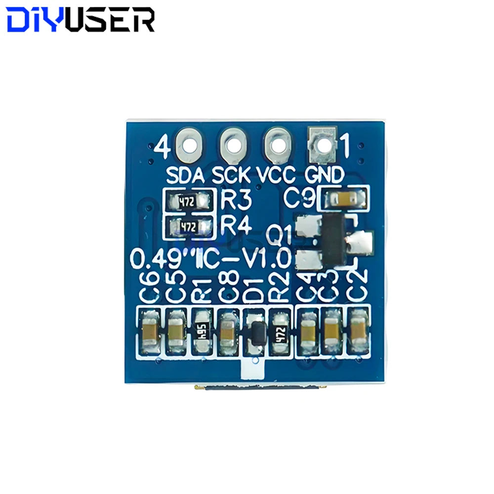 DIYUSER 0.49 Inch OLED Display LCD Module White 0.49" Screen 64x32 I2C IIC Interface SSD1306 Driver for AVR STM32
