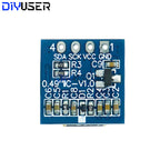 DIYUSER 0.49 Inch OLED Display LCD Module White 0.49" Screen 64x32 I2C IIC Interface SSD1306 Driver for AVR STM32