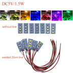 High Brightness 1.5W 5V  LED 5730 SMD Color Lamp Bead Light Board Bulb With Line Red Purple Yellow Green Blue  Warm White Light