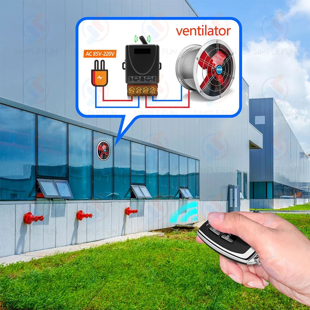 RF Wireless Remote Control Light Switch 433Mhz 110V 220V 230V 30A High Power Relay,ON/OFF Transmitter,for Water Pump Lamp Fan