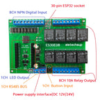 DC12V 24V ESP32 Expansion Board 8CH 10A Relay 8 Opto Isolated Input RS485 WIFI Remote Control PLC Motor LED Timer Switch