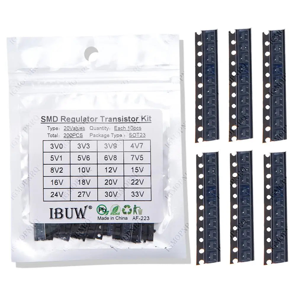 20kinds*10PCS=200PCS Zener diode in SOT23 package Samples ki hjxrhgal KIT