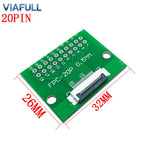 FC/FPC 6-80P to 2.54mm DIP Adapter Board 0.5mm Pitch Flexible Flat Cable Breakout PCB Soldered FR4 Double-Sided Converter Module