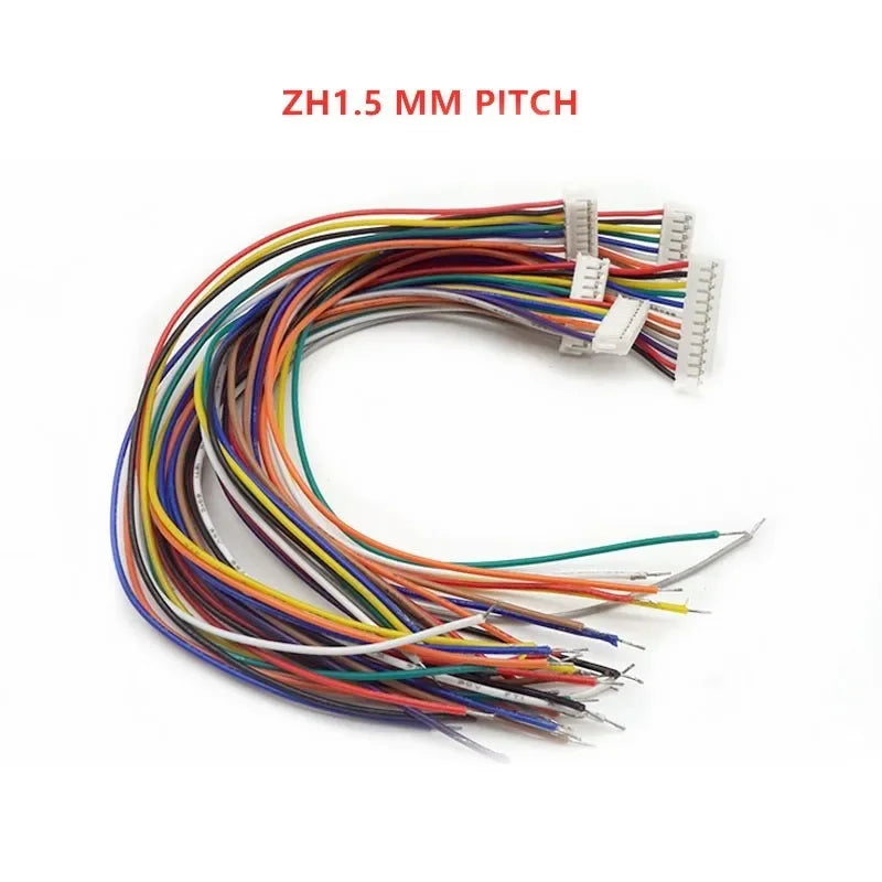 10pc SH/ZH/PH/XH 1.0mm 1.25mm 1.5mm 2.0mm 2.54mm Single Male Plug Connector Wire 2/3/4/5/6/7/8-12Pin Jumper Cable