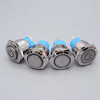 40pcs 22mm Push Button Switch Latching Momentary Metal PC Power LED Light On Off with Wire Waterproof 12v 3v 5v 6v 24v 220v Red