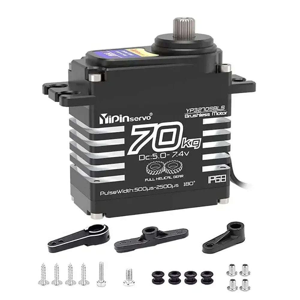 70KG 60KG 55KG Brushless Servos Magnetic Induct 8.4V Steel Helical Gear Servos Motor 25T Metal Servo Arm For 1/8 1/10 RC Car