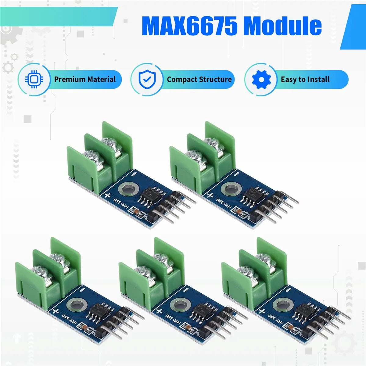 A75K 5PCS MAX6675 K Type Thermocouple Temperature Sensor Module for