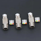 1Pc Zinc Alloy Shielded Ethernet Termination Plugs Cat7 Cat6A Cat8 RJ45 Connector Tool-Free