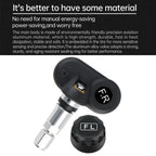 Tire Pressure Monitoring System Auto Security Alarm Systems Solar/USB Powered Tyre Temperature Monitor Car TPMS 4 Sensors