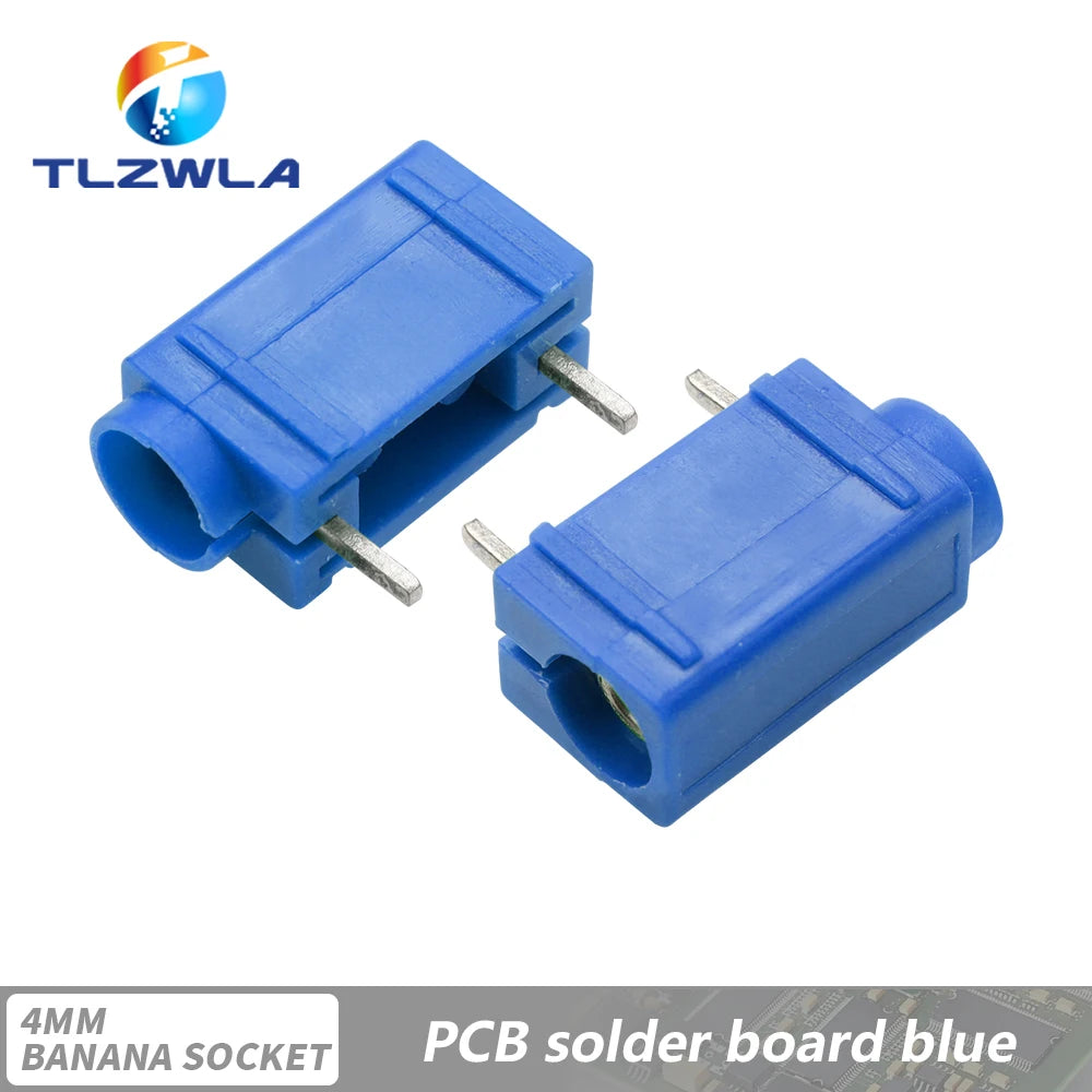 5PCS 4mm Banana Female Socket Right Angle PCB Mount Insulated Jack Connector