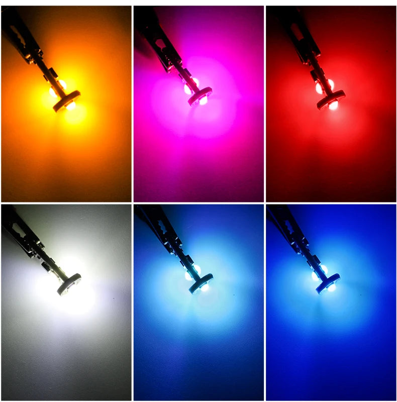 2X W5W 194 168 T10 6SMD 3030 Canbus LED Bulbs 12V For Car License Plate Light Interior Dome lights Reading Lamp 6000K White Red