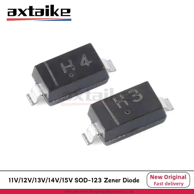100PCS MMSZ5241B H1 11V MMSZ5242B H2 12V MMSZ5243B H3 13V MMSZ5244B H4 14V MMSZ5245B H5 15V T1G 350mW SOD-123 SMD Zener Diode