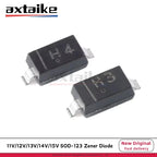 100PCS MMSZ5241B H1 11V MMSZ5242B H2 12V MMSZ5243B H3 13V MMSZ5244B H4 14V MMSZ5245B H5 15V T1G 350mW SOD-123 SMD Zener Diode