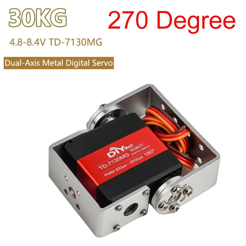 15/20/25/30/35kg Metal Digital Servo 4.8-8.4V 180/270 Degree Dual-Axis Servo Brushed Motor Angle Control for Robots RC Cars